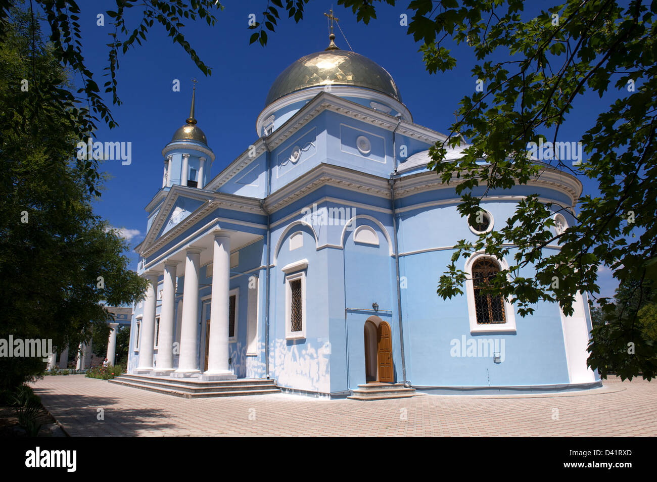 Cattedrale di intercessione della Theotokos nel sud-ovest della città Izmail, Ucraina Foto Stock