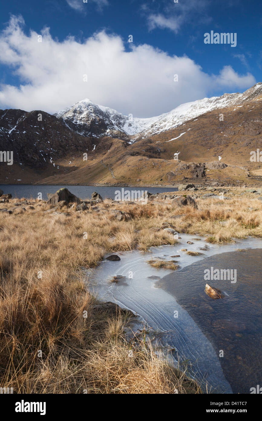 Snowdon da Llyn Llydaw Foto Stock