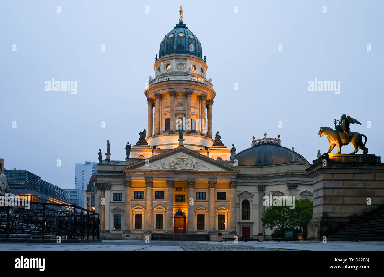Berlino, Germania, Cattedrale tedesca sulla Gendarmenmarkt Foto Stock