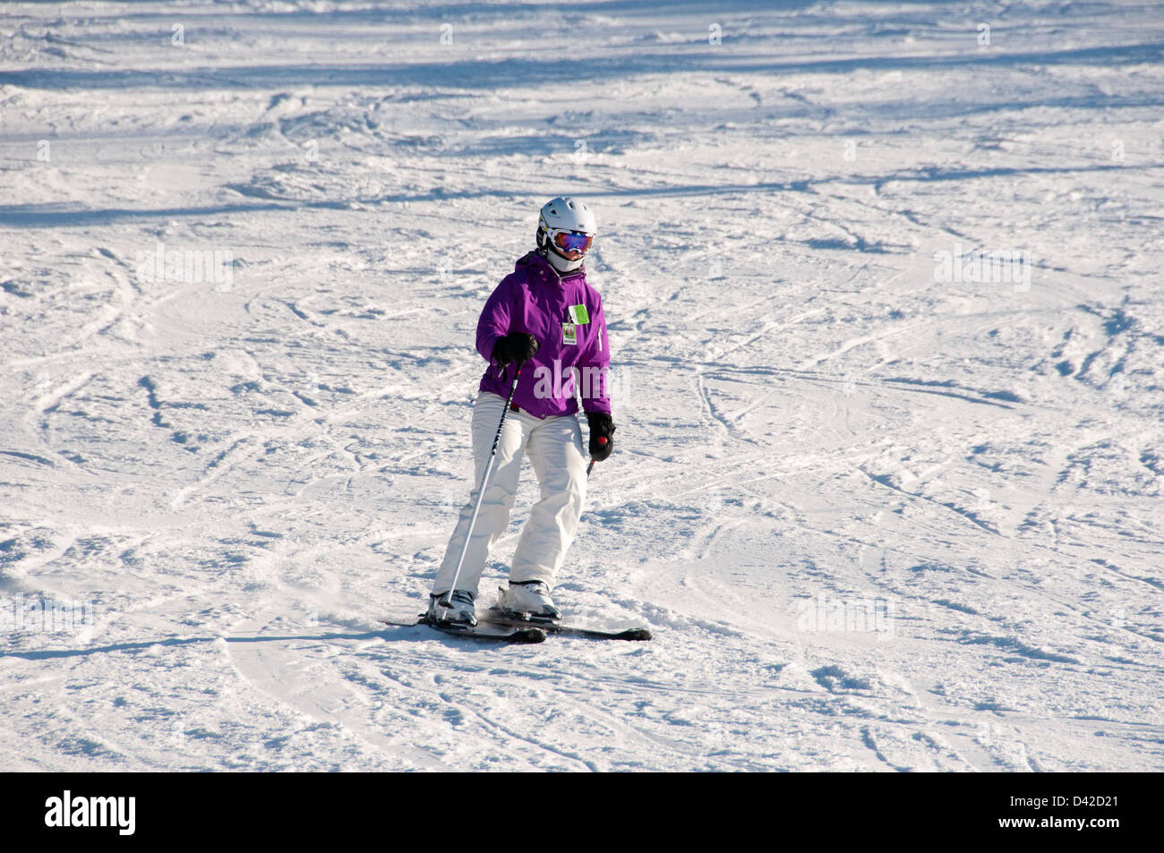 Sciatore Mont Saint Bruno Québec Canada Foto Stock
