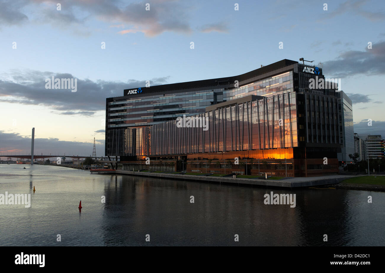 Melbourne, Australia, la nuova sede della banca ANZ nei Docklands Foto Stock