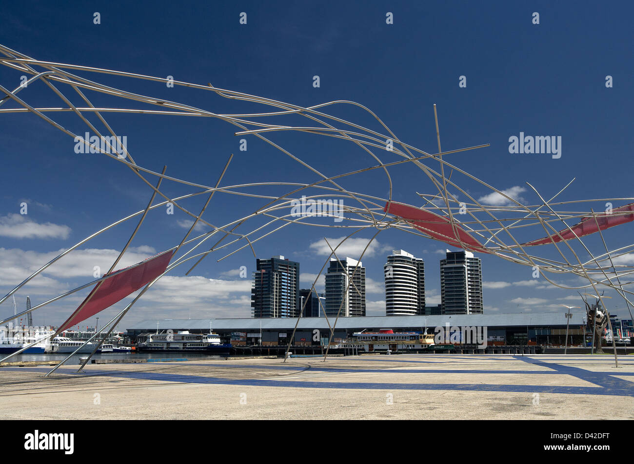 Melbourne, Australia, Docklands e la città del litorale Appartementhaeuser Foto Stock Melbourne, Australia, Docklands e la città del litorale Appartementhaeuser Foto Stock