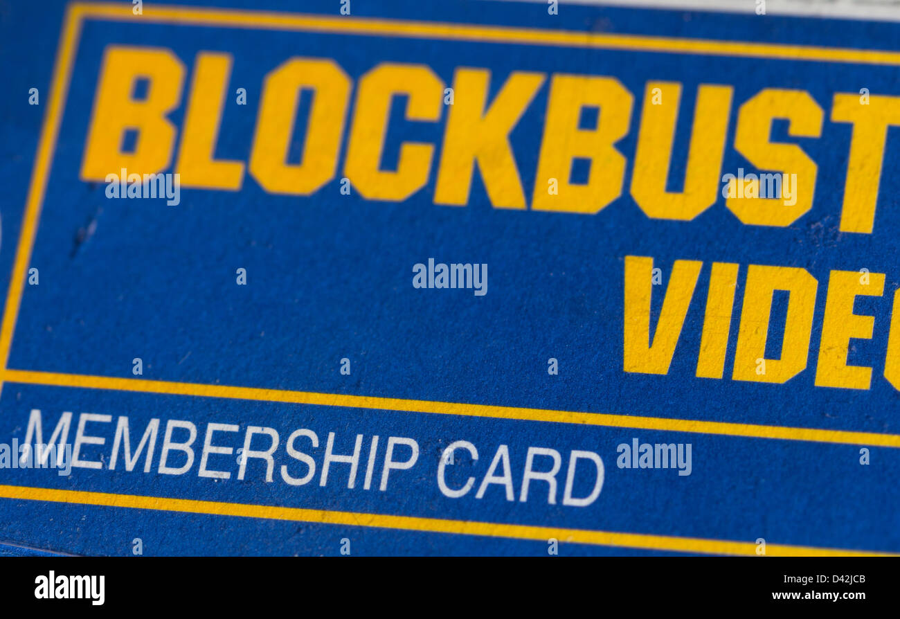 Blockbuster video scheda di iscrizione. Regno Unito Foto Stock