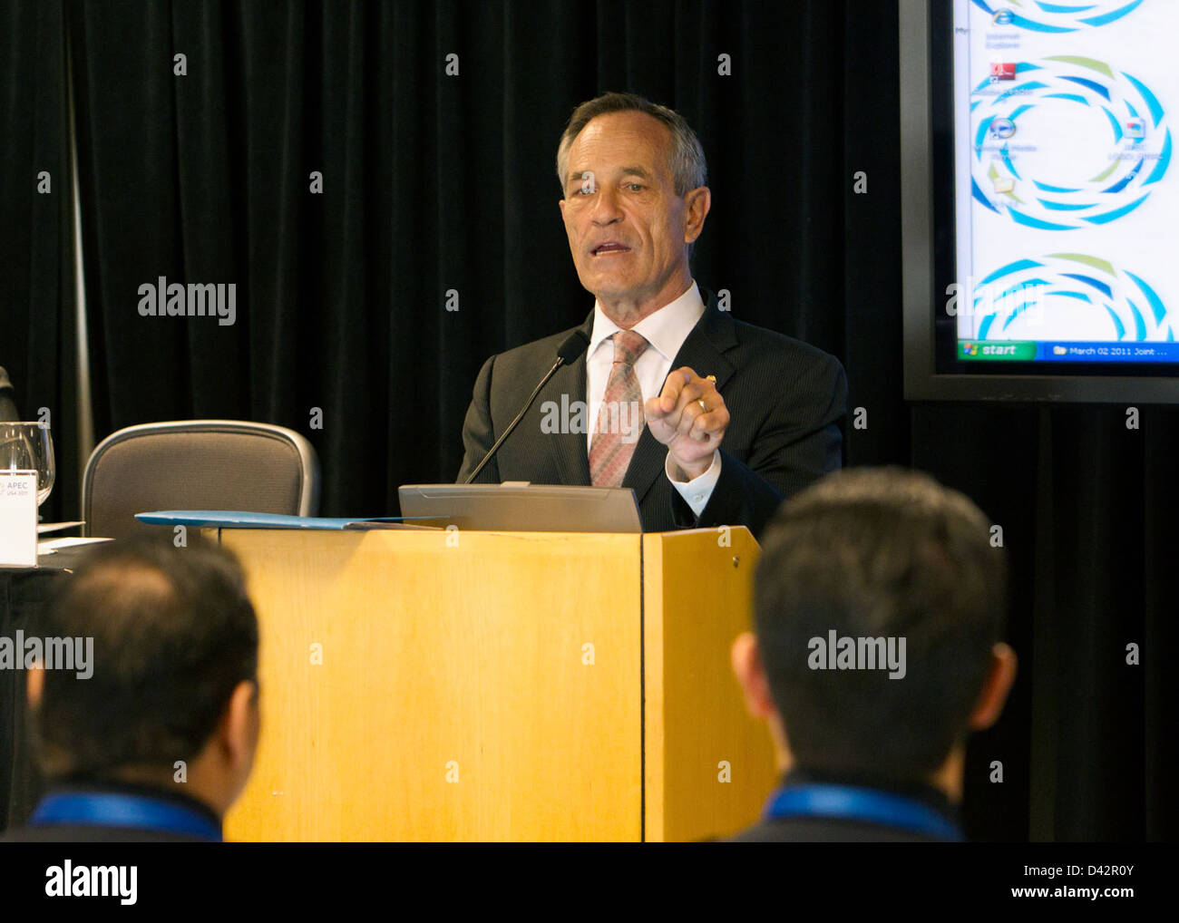 Il CBP Commissario Alan Bersin alla Cooperazione economica Asia-Pacifico riunioni Foto Stock