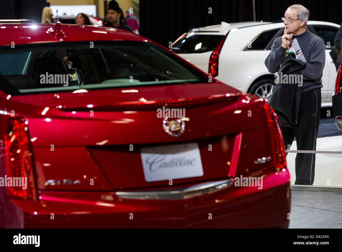 2013 Cadillac veicoli sul display del 2013 a Washington DC Auto Show. Foto Stock