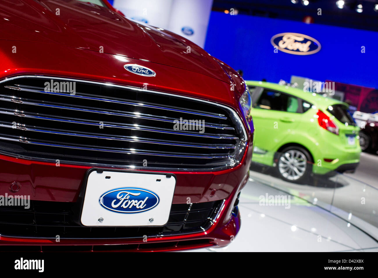 Un 2013 Ford Fusion sul display a 2013 Washington, DC Auto Show. Foto Stock