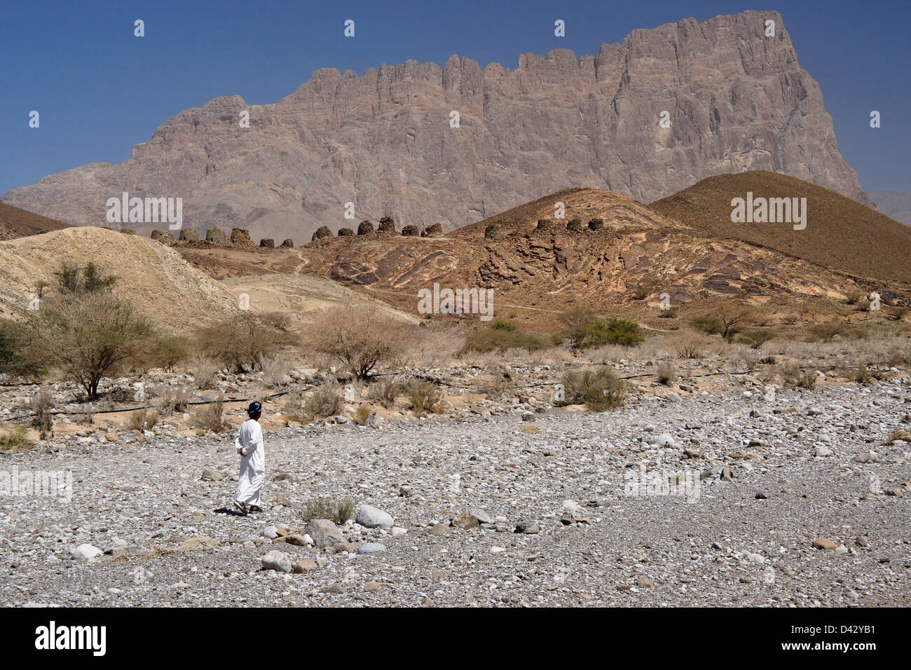 Jebel Misht e Qubur Juhhal beehive tombe Al-Ayn, Oman Foto Stock