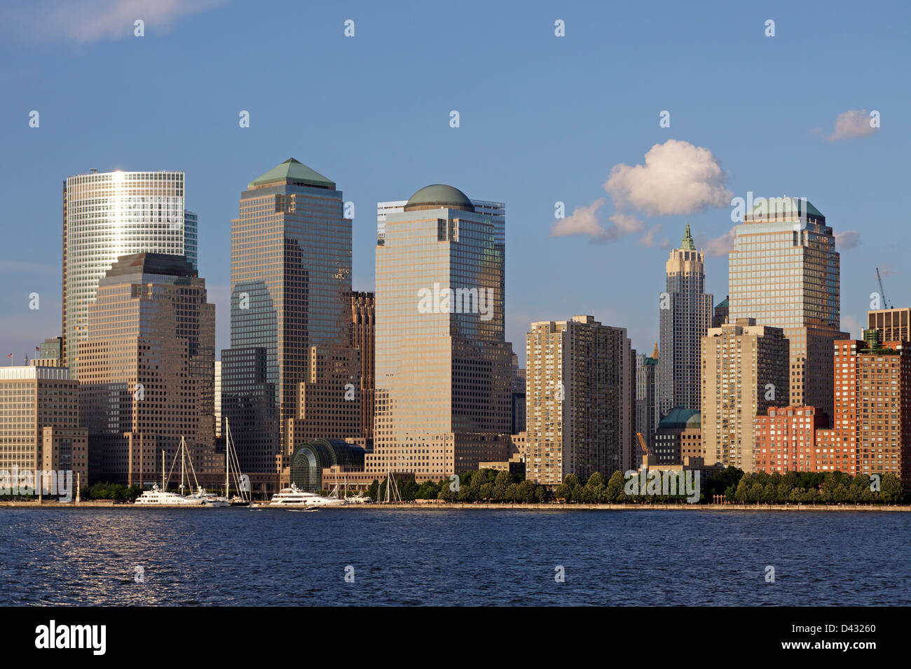 North Cove Marina, la parte inferiore di Manhattan, New York City, Stati Uniti d'America Foto Stock