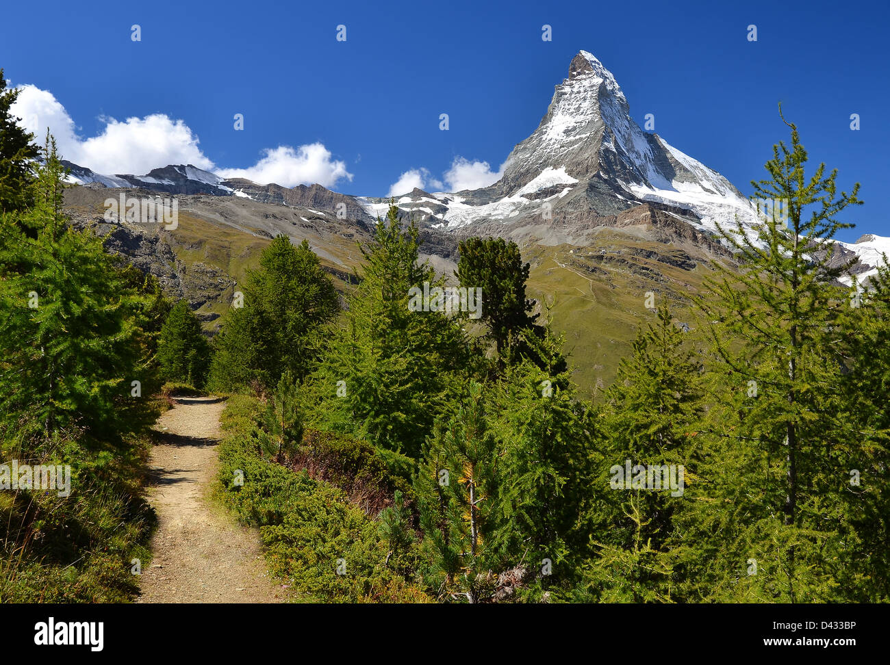 Il Cervino (Monte Cervino), Svizzera. Una delle più alte montagne dalle Alpi e in Europa Foto Stock
