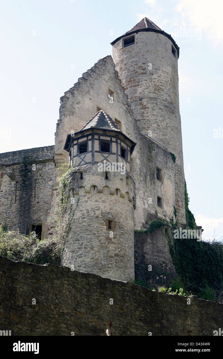 Un castello in rovina la Germania meridionale Foto Stock