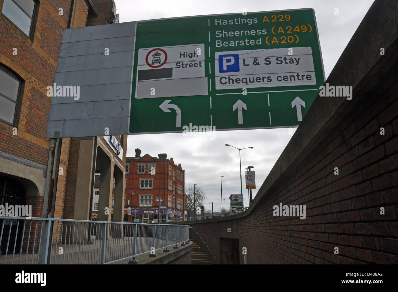 Il paesaggio urbano nel centro di Maidstone Foto Stock