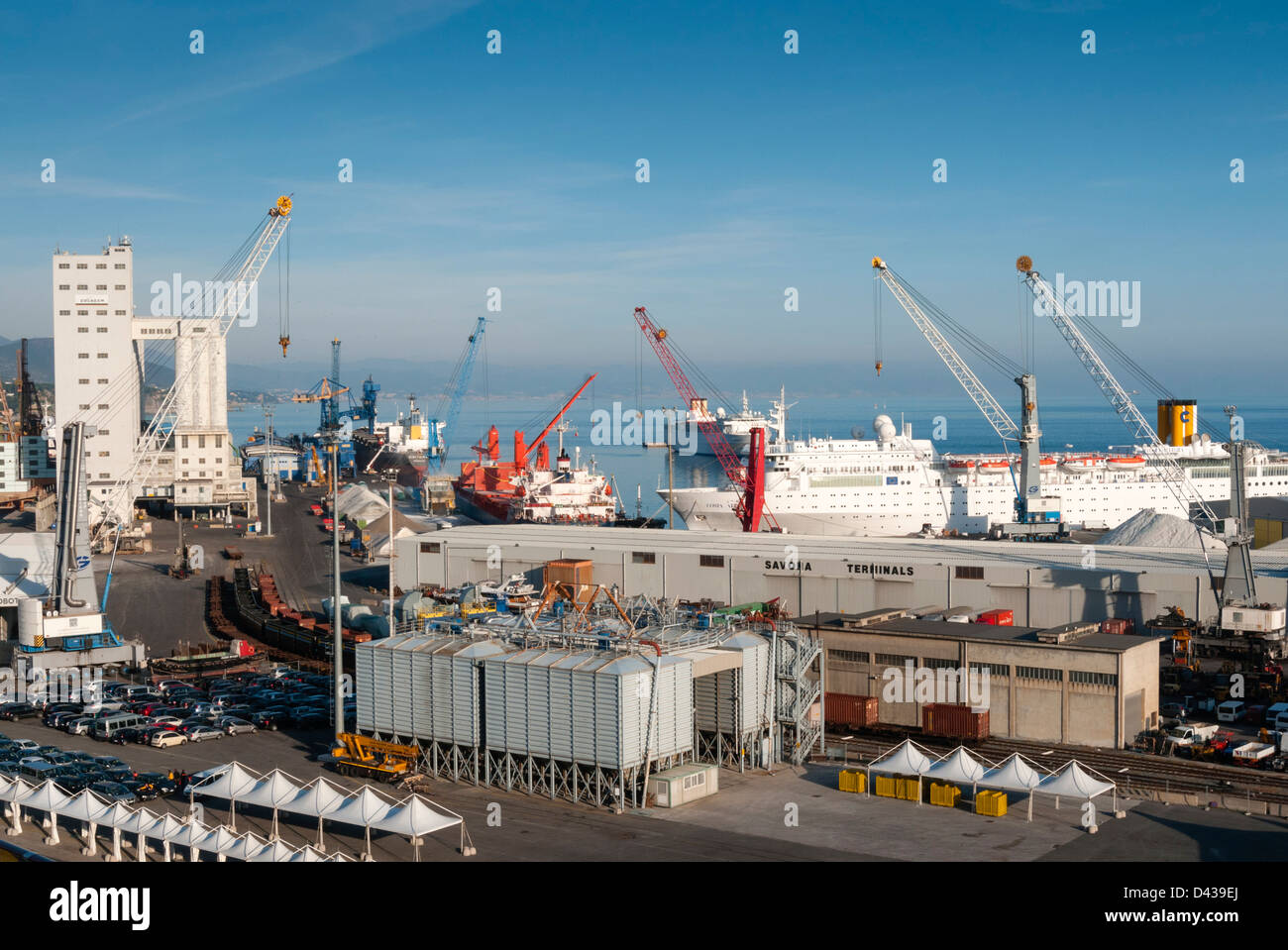 Il porto, Savona Liguria, Italia Foto Stock