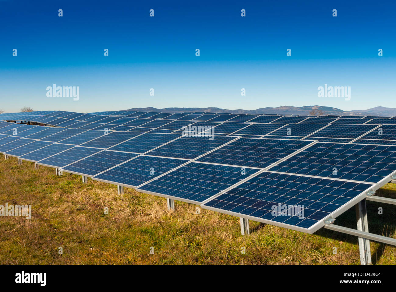 Generazione di elettricità pannello solare Foto Stock