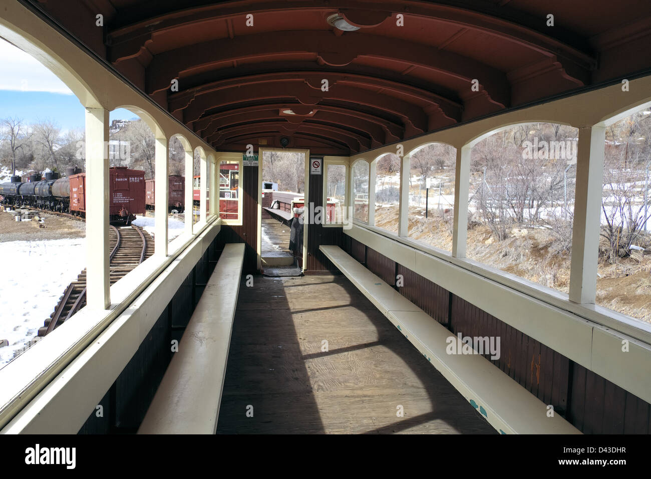 Un passeggero auto presso la Colorado Railroad Museum Foto Stock