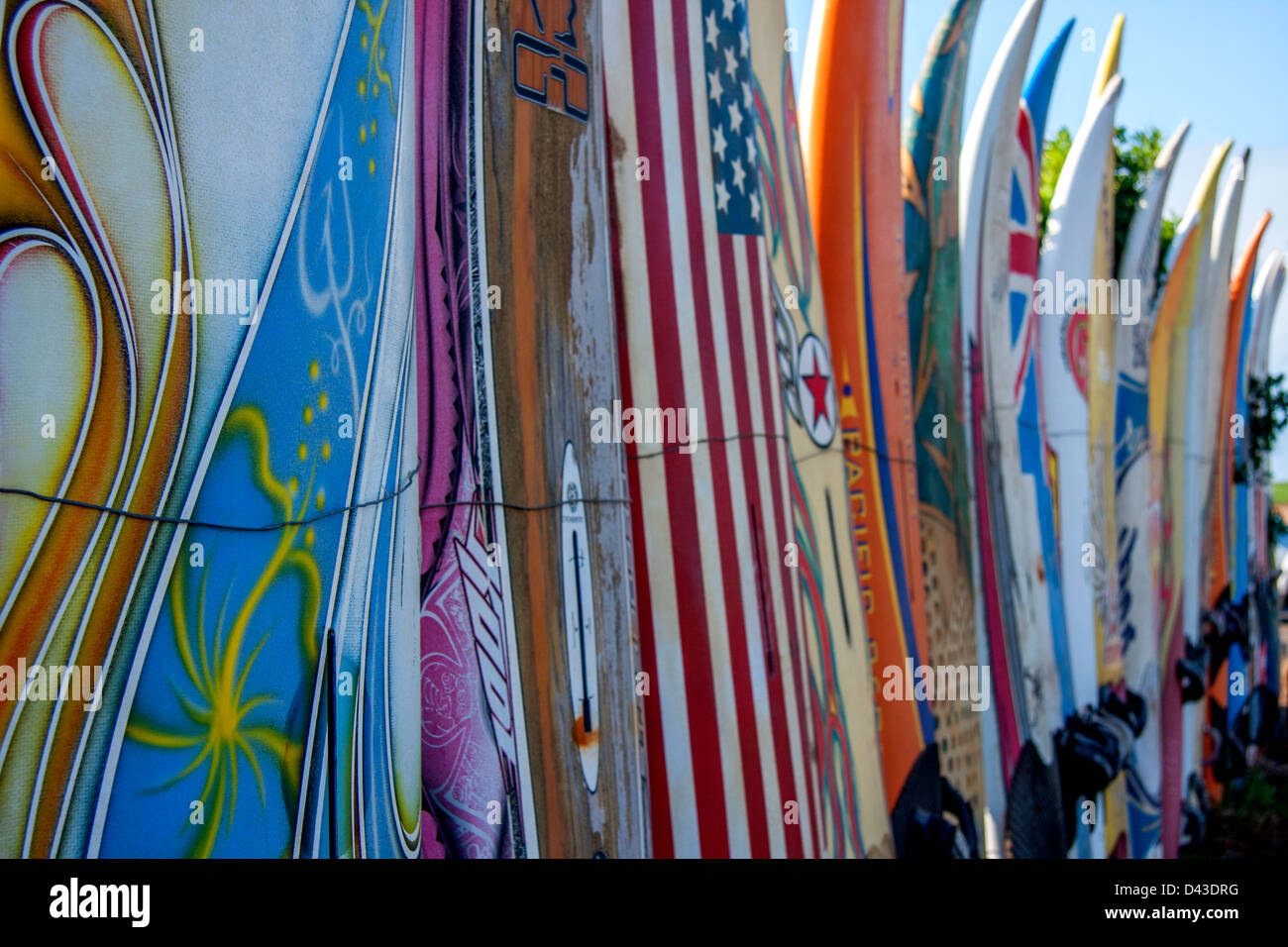 Il kite surf parete, Maui, Hawaii Foto Stock