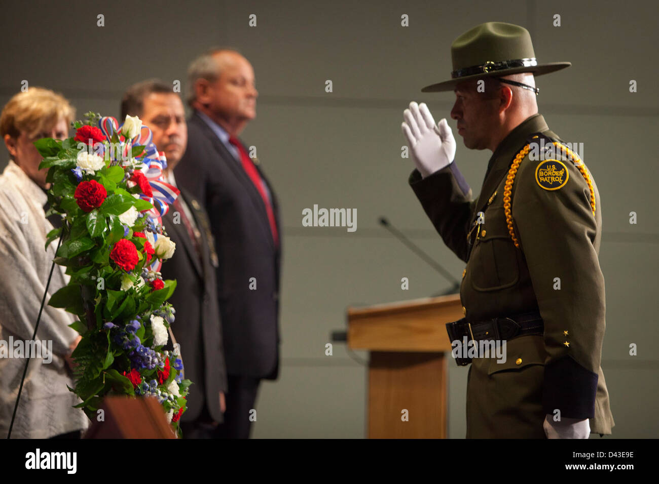 Il CBP Valor Memorial onora gli ufficiali della dogana e della protezione delle frontiere degli Stati Uniti e i sacrifici fatti dagli ispettori dell'immigrazione, dalla pattuglia aerea e marina e dagli ufficiali della sicurezza nazionale, durante la settimana nazionale della polizia del 2012. Foto Stock