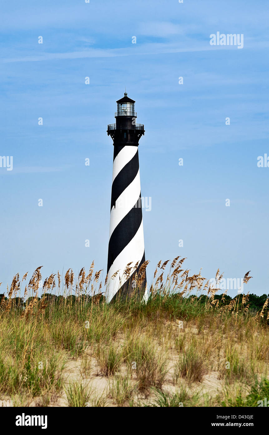 Cape Hatteras lighthouse, Outer Banks, North Carolina, Stati Uniti d'America Foto Stock