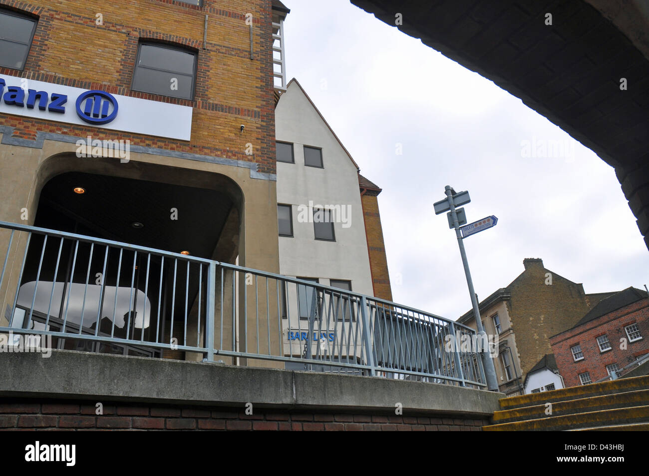 Il paesaggio urbano nel centro di Maidstone Foto Stock