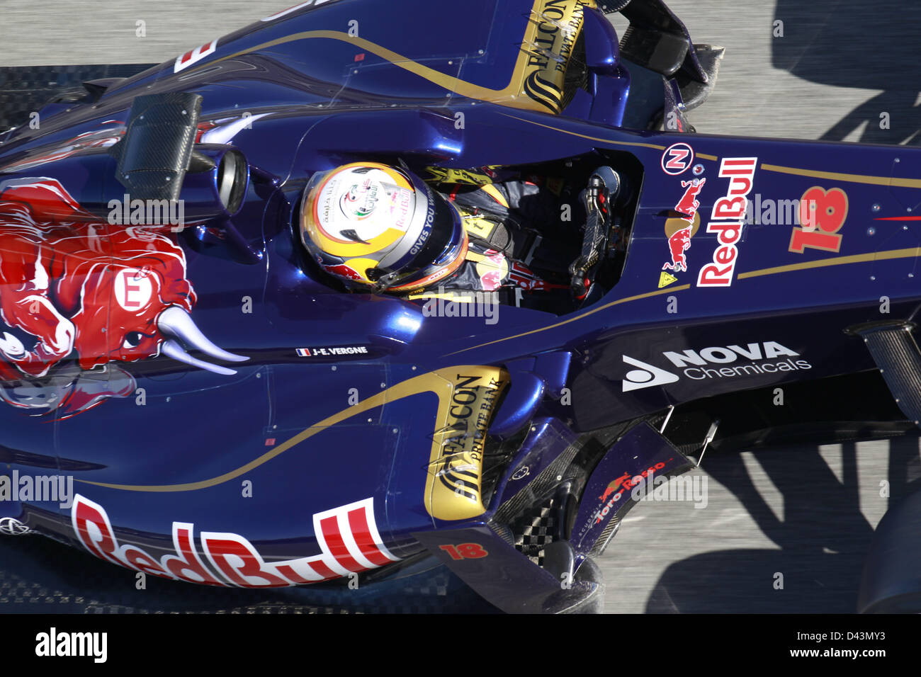 Motorsports: FIA Formula One World Championship 2013, prove di Barcellona, Jean-Eric Vergne, (fra la Scuderia Toro Rosso) #AILIVE Foto Stock