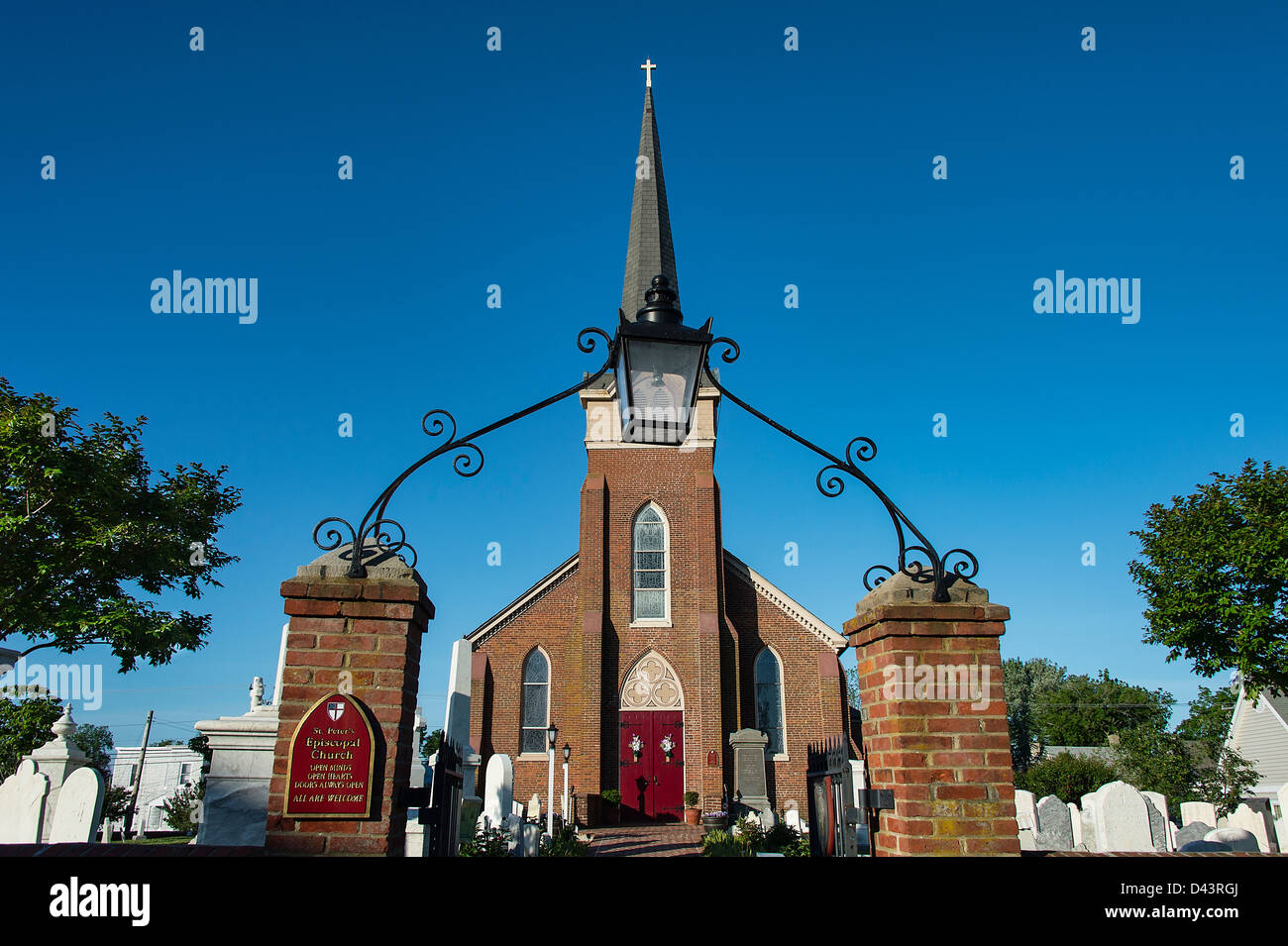 Centro storico di San Pietro Chiesa Episcopale, Lewes, DELAWARE, STATI UNITI D'AMERICA Foto Stock