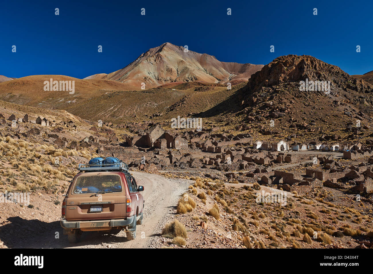 San Antonio de Lipez, città fantasma nelle Ande paesaggio, Bolivia, Sud America Foto Stock