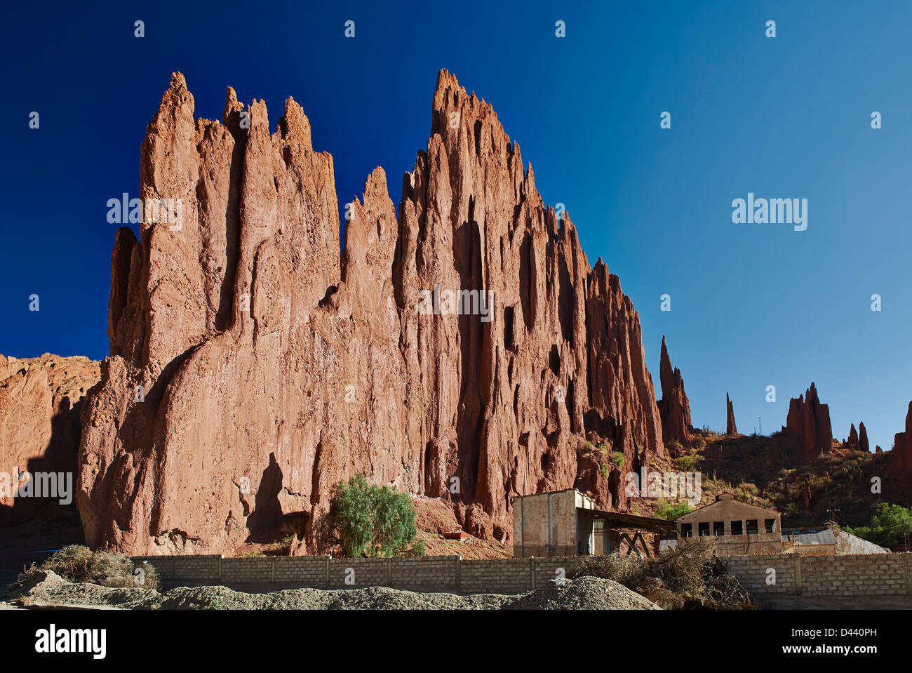 Paesaggio di erosione vicino a Tupiza, rosso formazioni rocciose nel canone del Inca, Tupiza Chichas gamma, Bolivia, Sud America Foto Stock