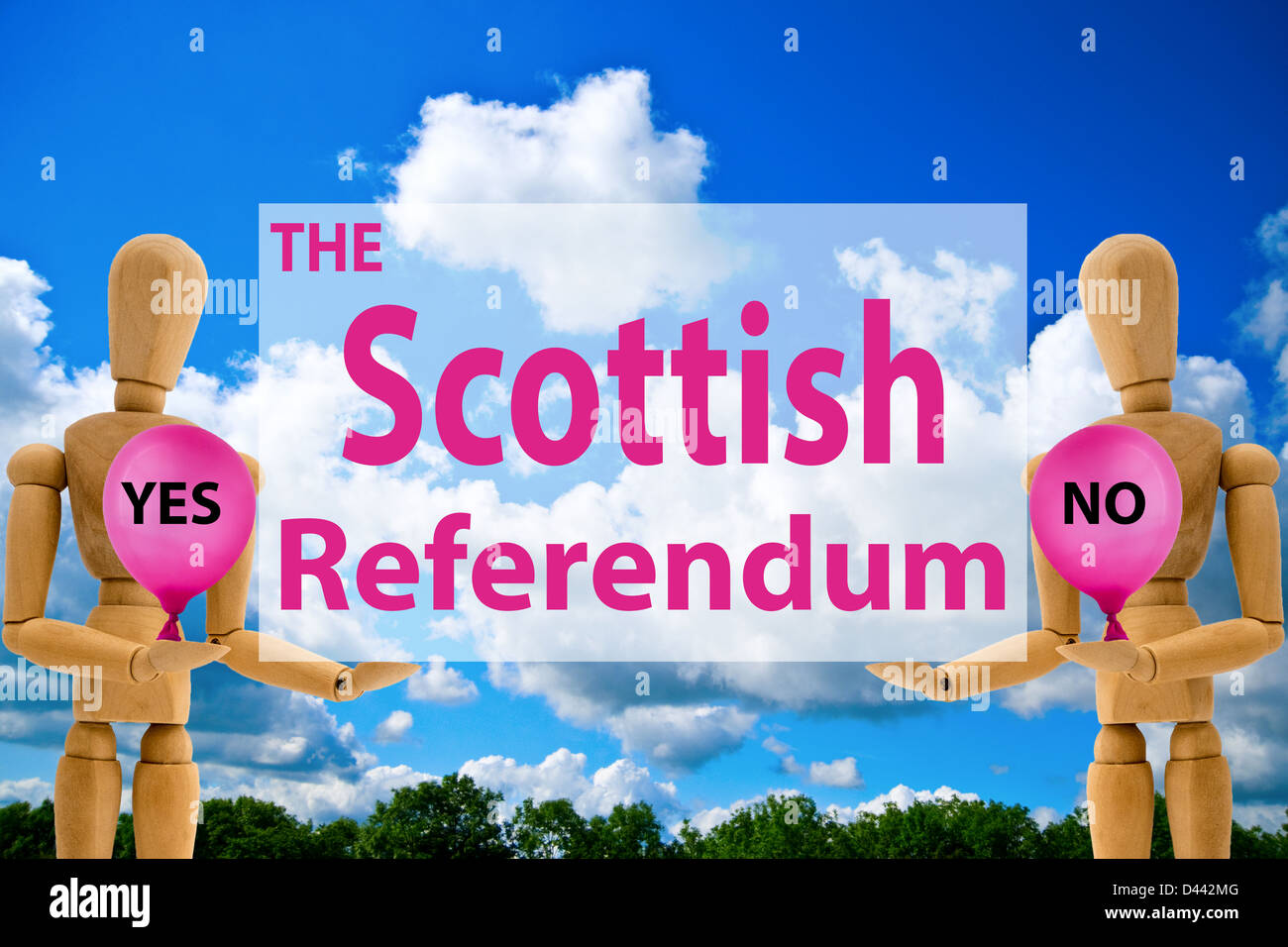 Il referendum e votare sì no Foto Stock