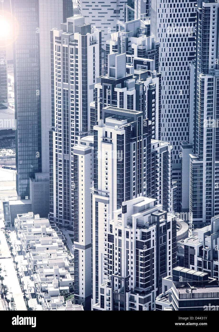 Foto del centro cittadino di Dubai, arabo edifici di lusso, Emirati Arabi Uniti, Emirati Arabi Uniti, Centro business, cityscape Foto Stock