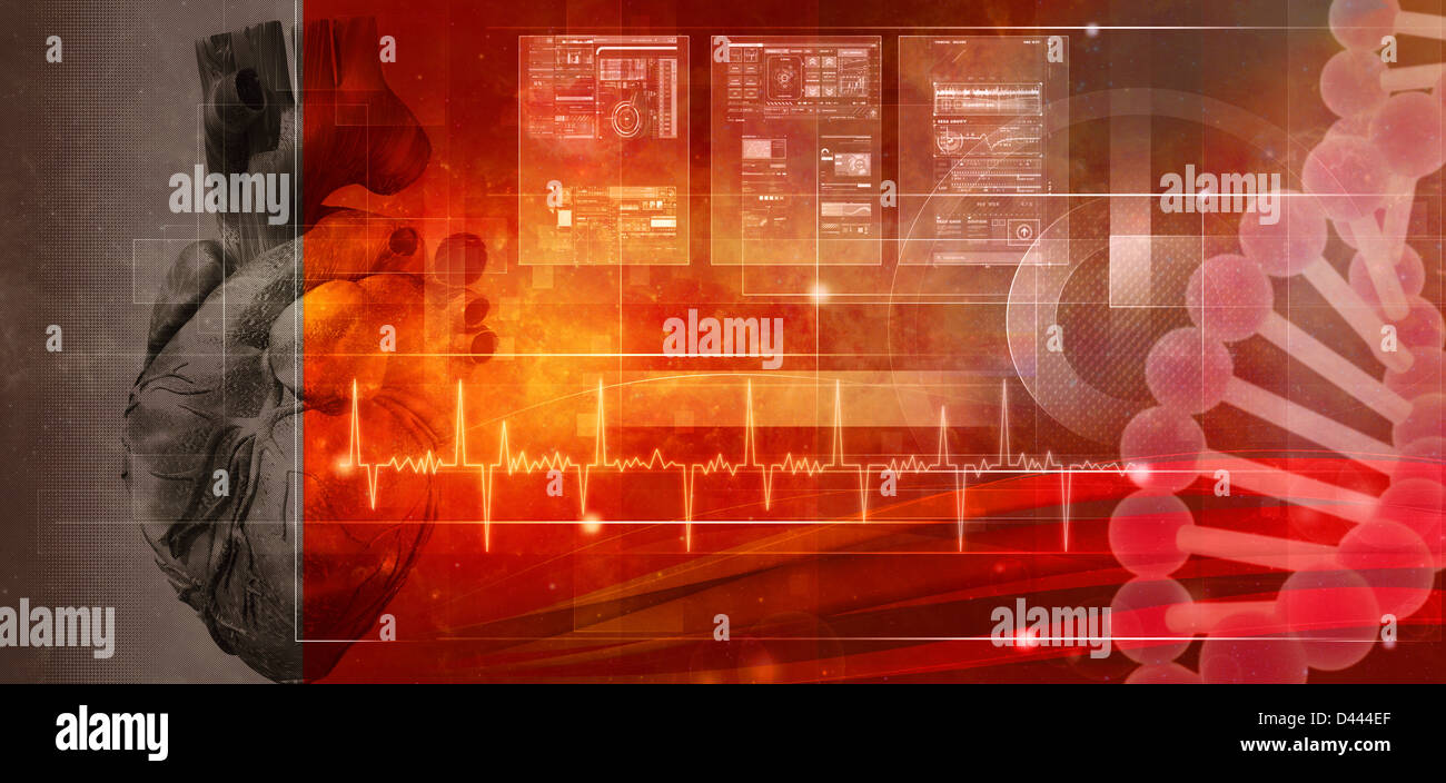 La salute dell'uomo. Abstract medicina e sfondi sani Foto Stock