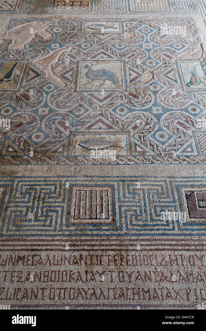 Mosaici al sito archeologico di Kourion, Cipro Foto Stock