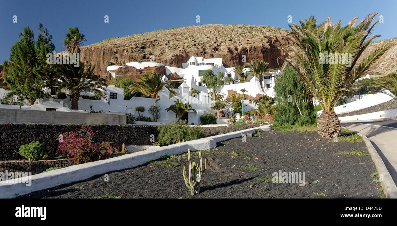 Casa Omar Sharif, LagOmar, architetto Cesar Manrique, piscina, Lanzarote, Isole Canarie, Spagna Foto Stock
