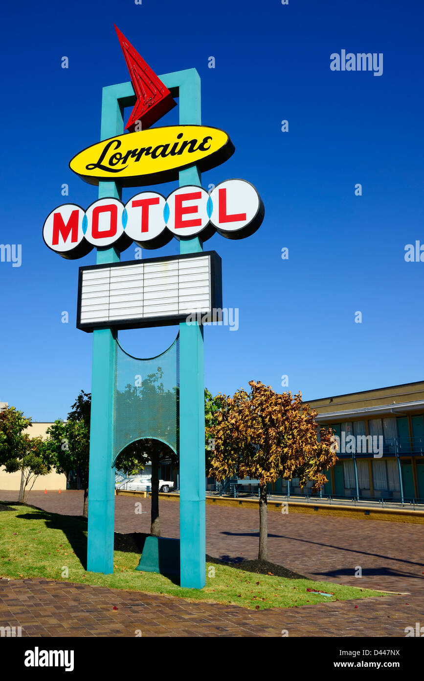 Lorraine Motel Martin Luther King assassinio di Memphis, Tennessee TN Foto Stock