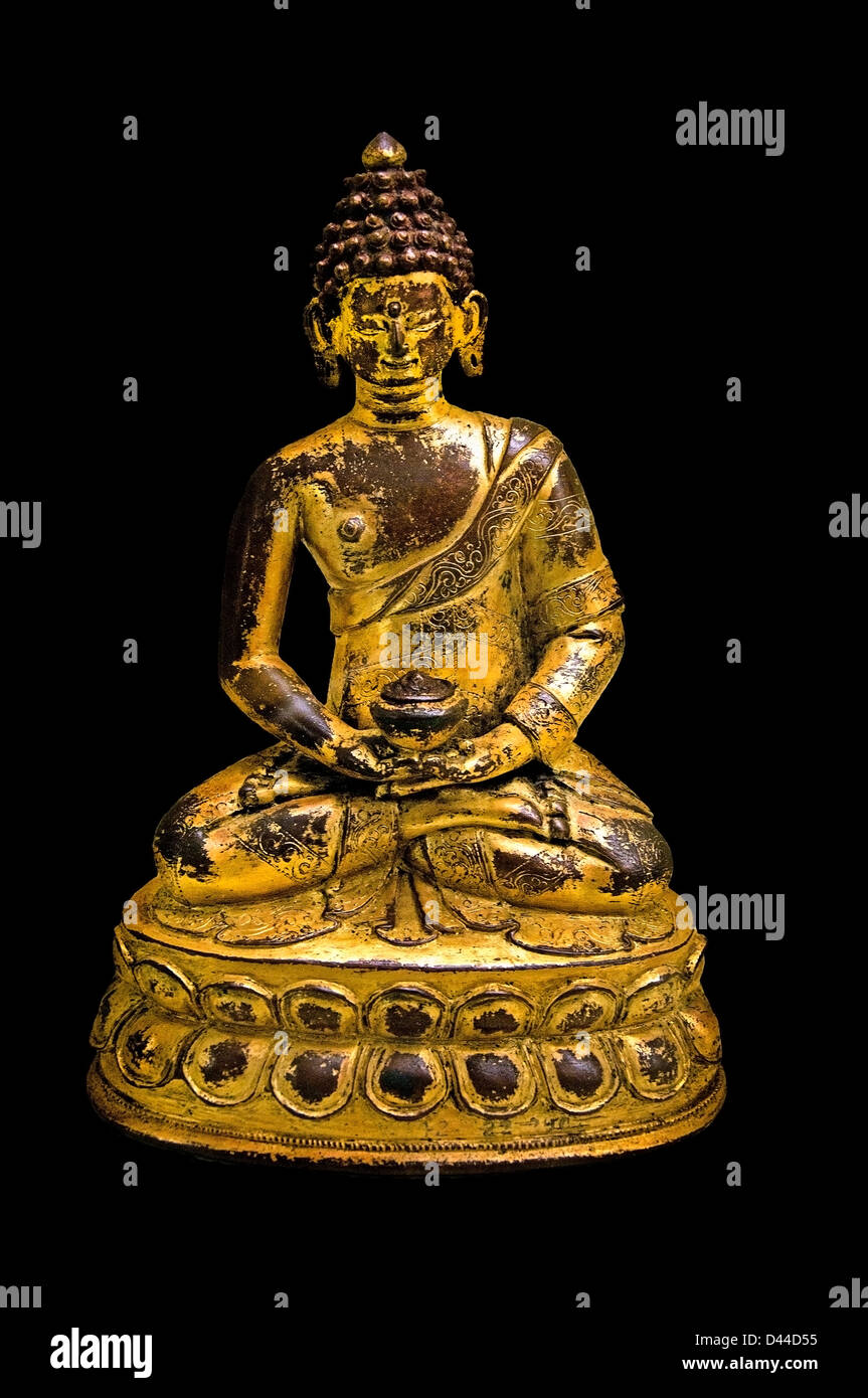 Il Buddha Amitabha Tibetani del Tibet xv secolo il buddismo Foto Stock