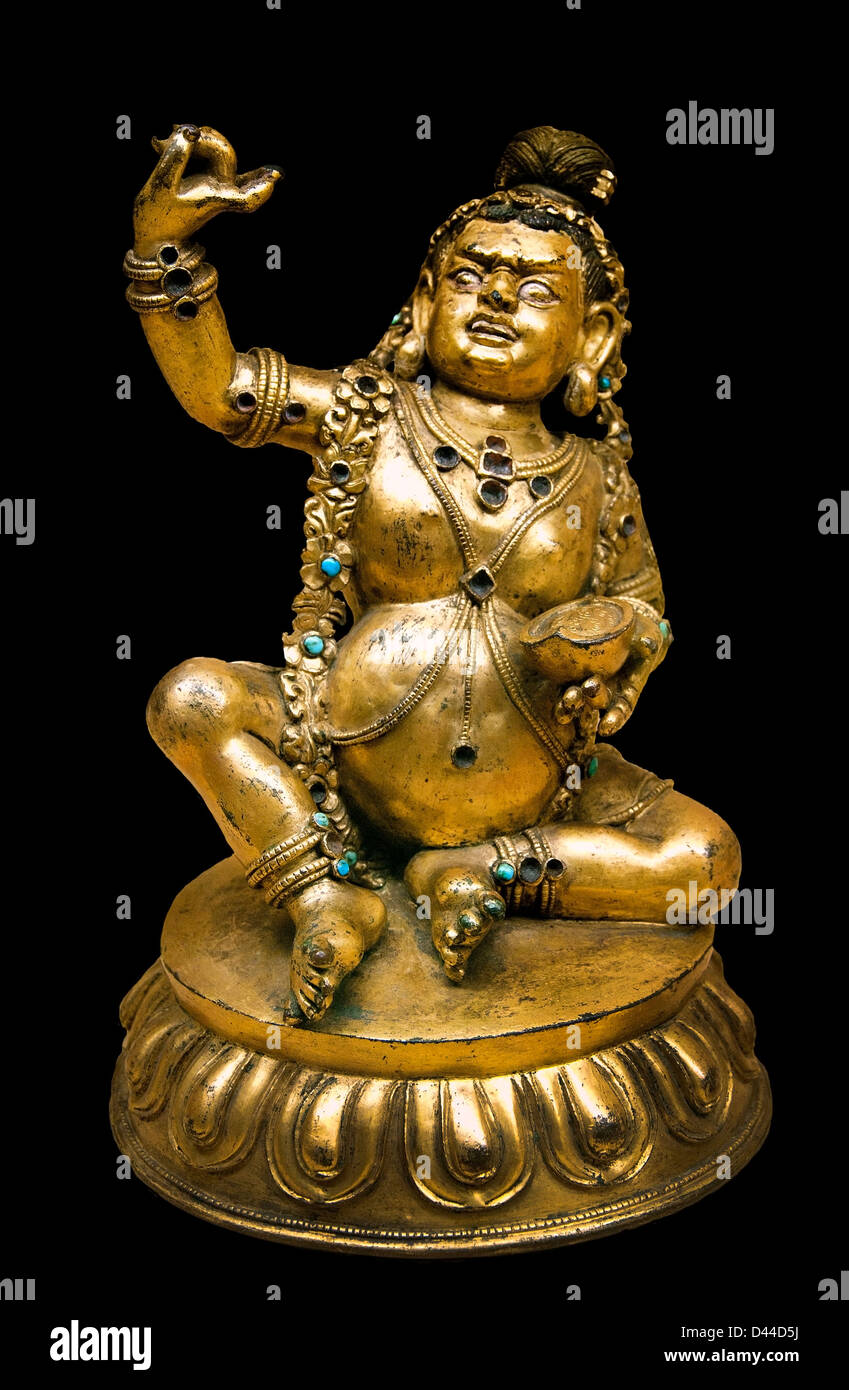 Mahasiddha Krishnapada Tibetani del Tibet del XVII secolo il buddismo Foto Stock