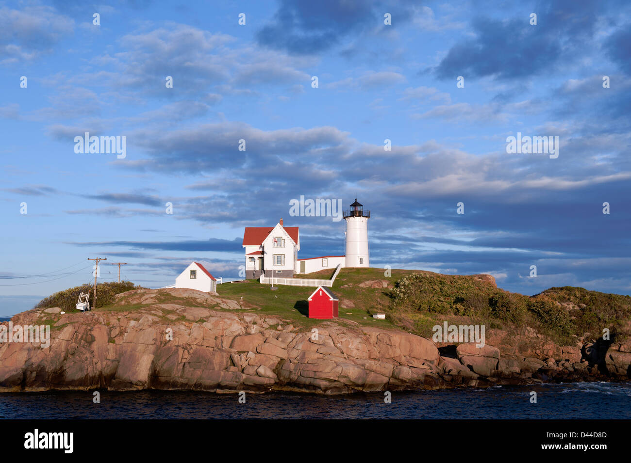 Nubble faro, York, Maine, Stati Uniti d'America. Foto Stock