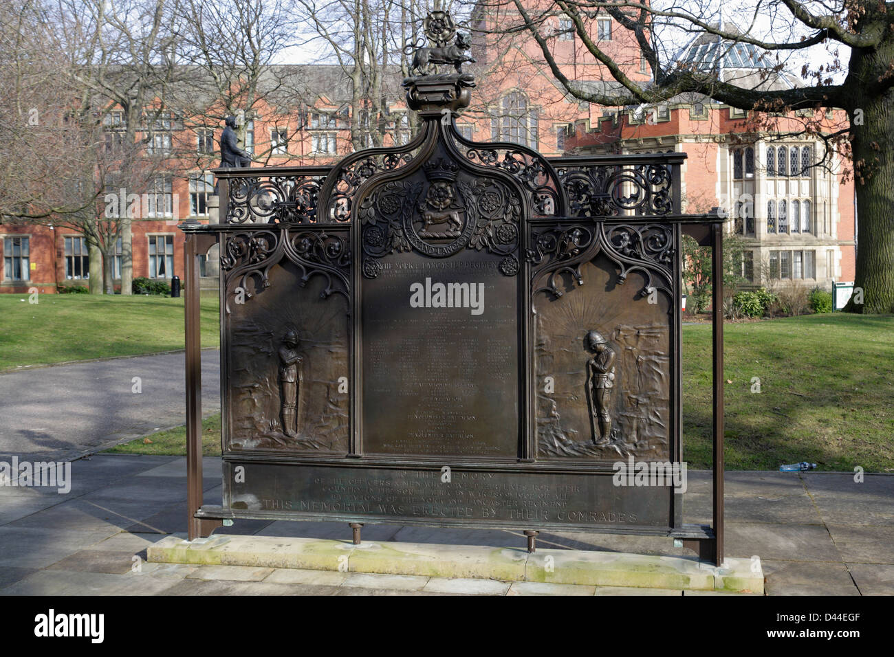 York and Lancashire Regiment War memoriali a Weston Park a Sheffield Inghilterra Regno Unito, prima guerra mondiale 1 Foto Stock