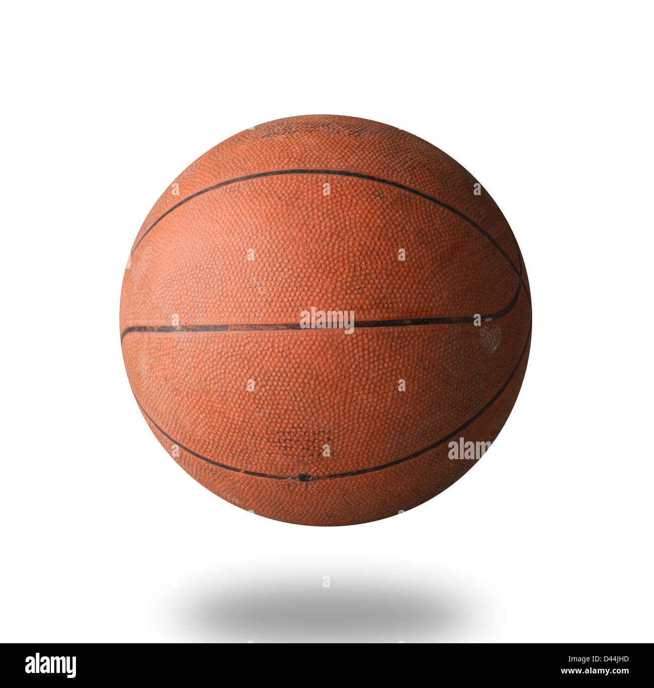 Vecchio basket il mondo sport preferito isolati su sfondo bianco Foto Stock