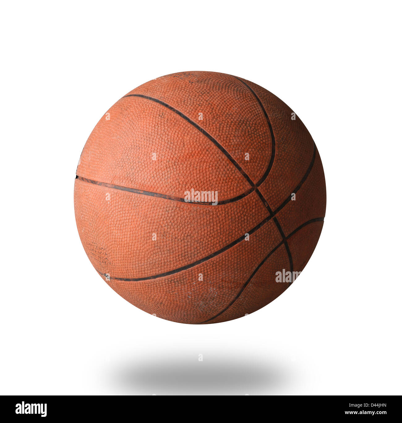 Vecchio basket il mondo sport preferito isolati su sfondo bianco Foto Stock