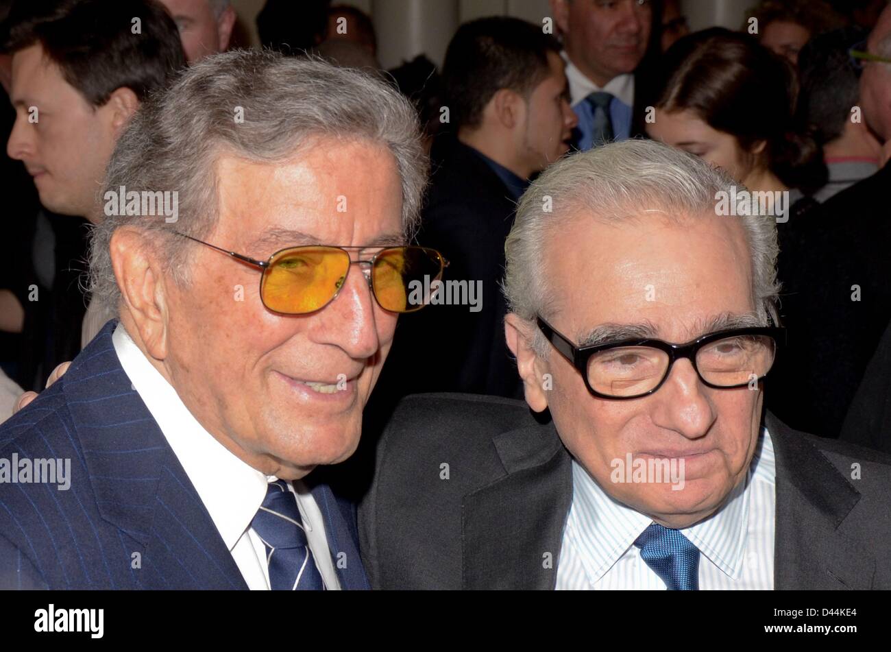 Tony Bennett, Martin Scorcese presso gli arrivi per la prima volta Fest Notte di chiusura Awards, il Club dei Giocatori, New York, NY Marzo 4, 2013. Foto di: Eric Reichbaum/Everett Collection Foto Stock