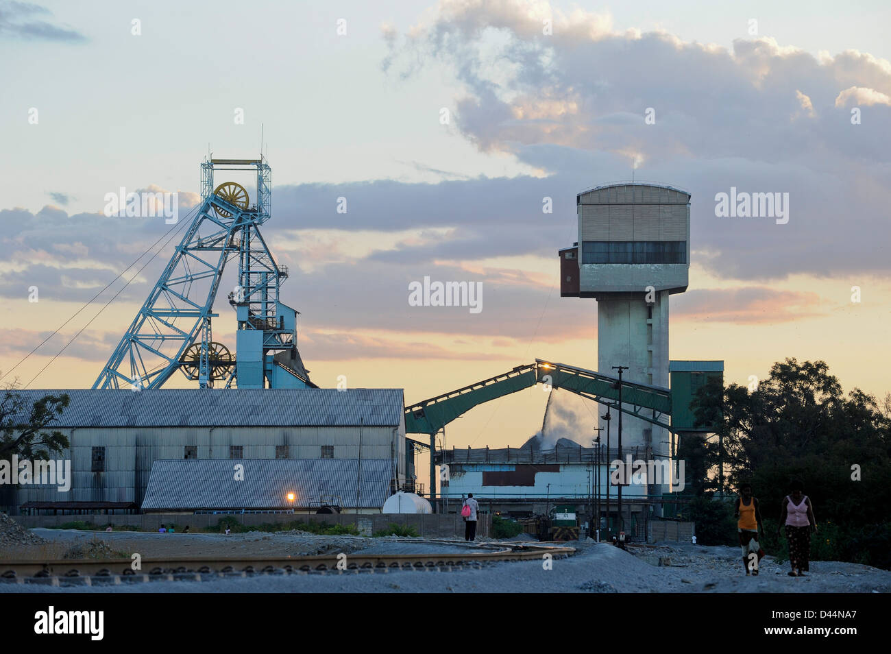 Africa Zambia copperbelt città Kitwe , Chambishi miniera di rame appartiene al gruppo cinese Cina CNMC metallo non ferroso Mining Co. Ltd Foto Stock