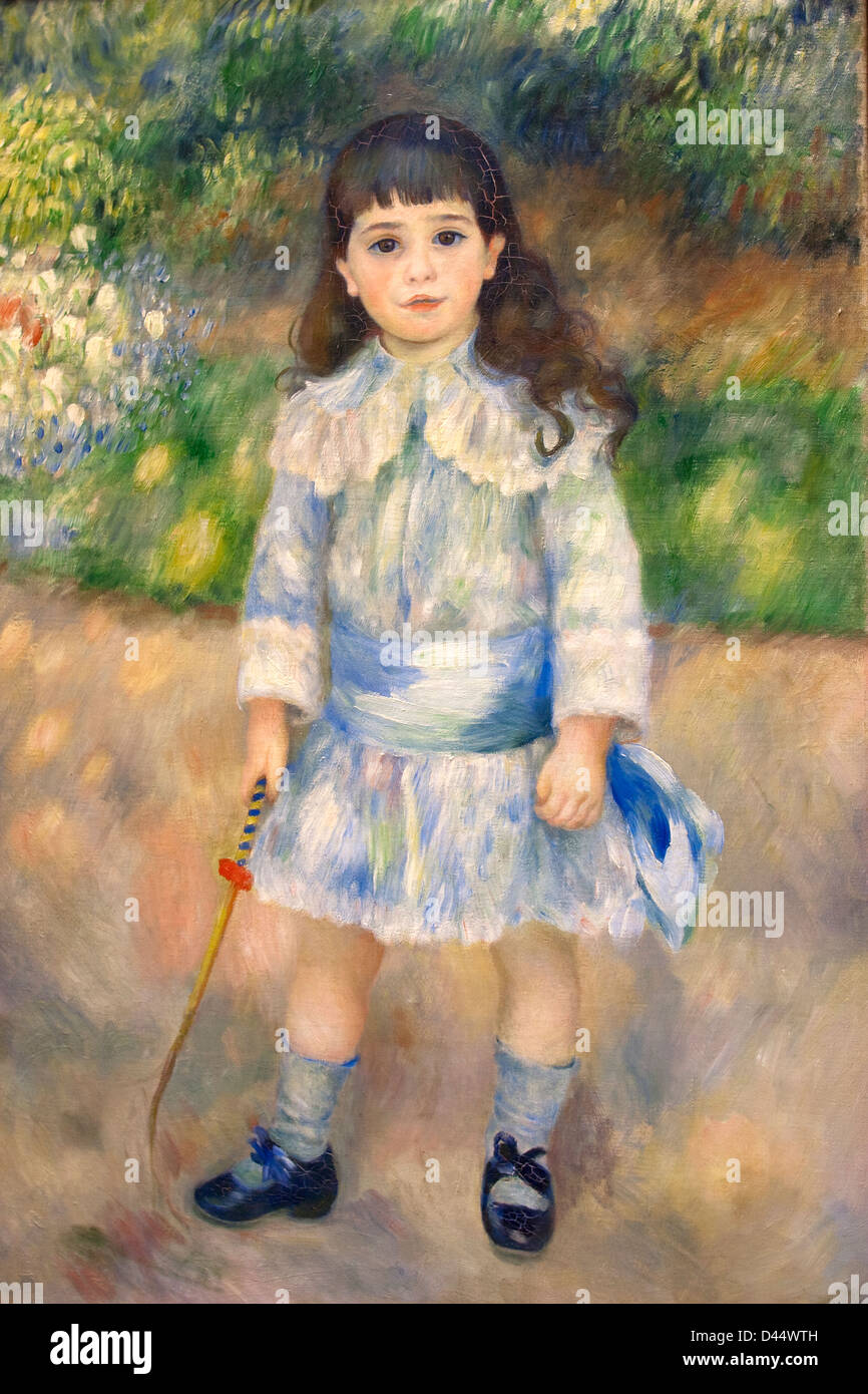 Renoir pittura del bambino con una frusta al Museo Hermitage di San Pietroburgo Foto Stock