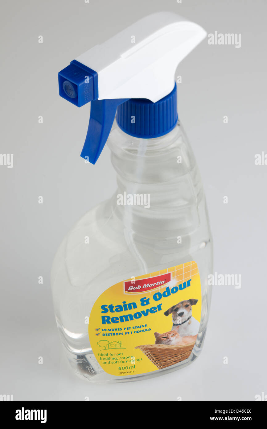 Bob Martins spray antimacchia pet e odore remover Foto Stock