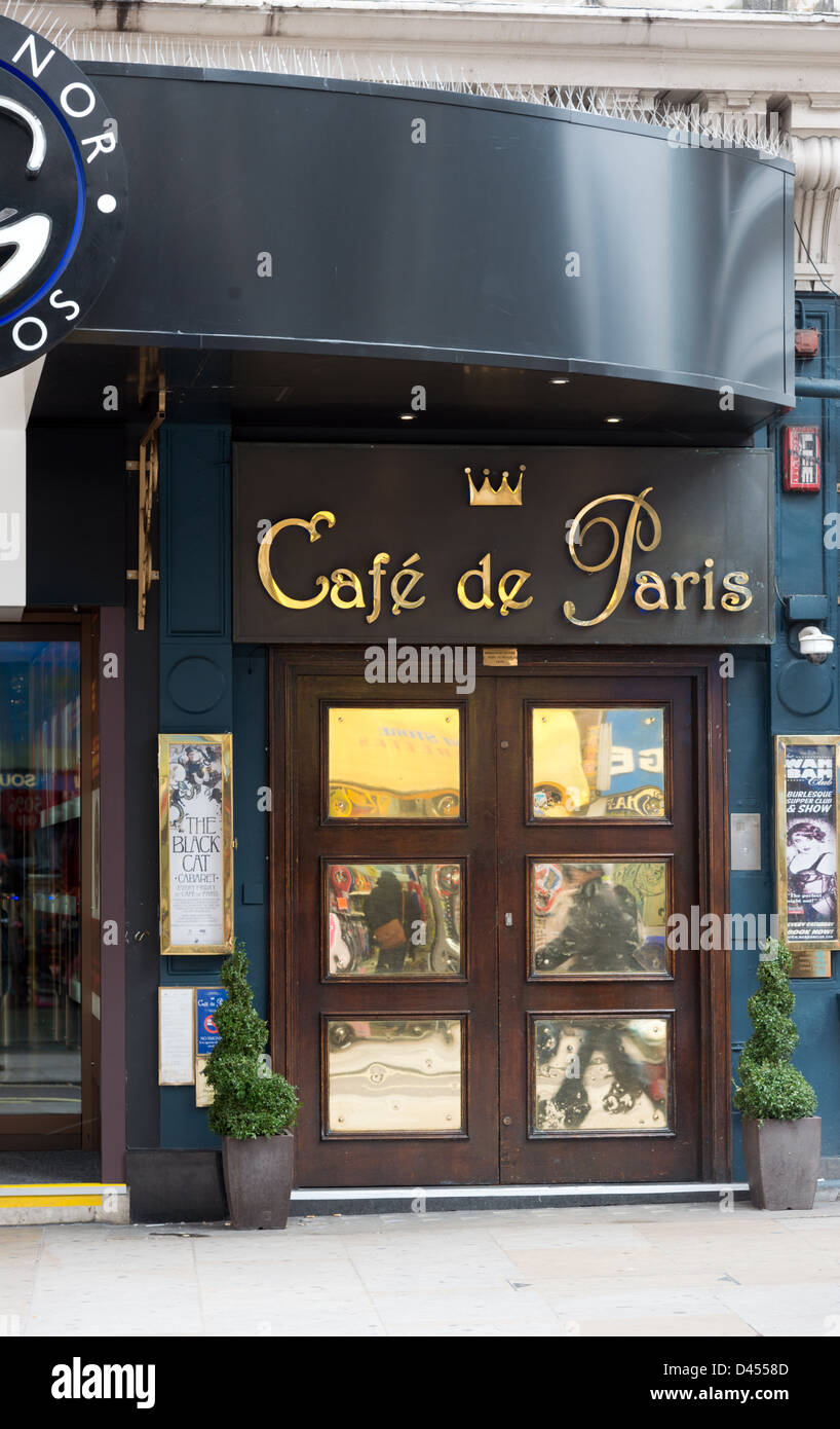 Il Café de Paris è un West End Night Club situato a Coventry Street, Leicester Square London REGNO UNITO Foto Stock