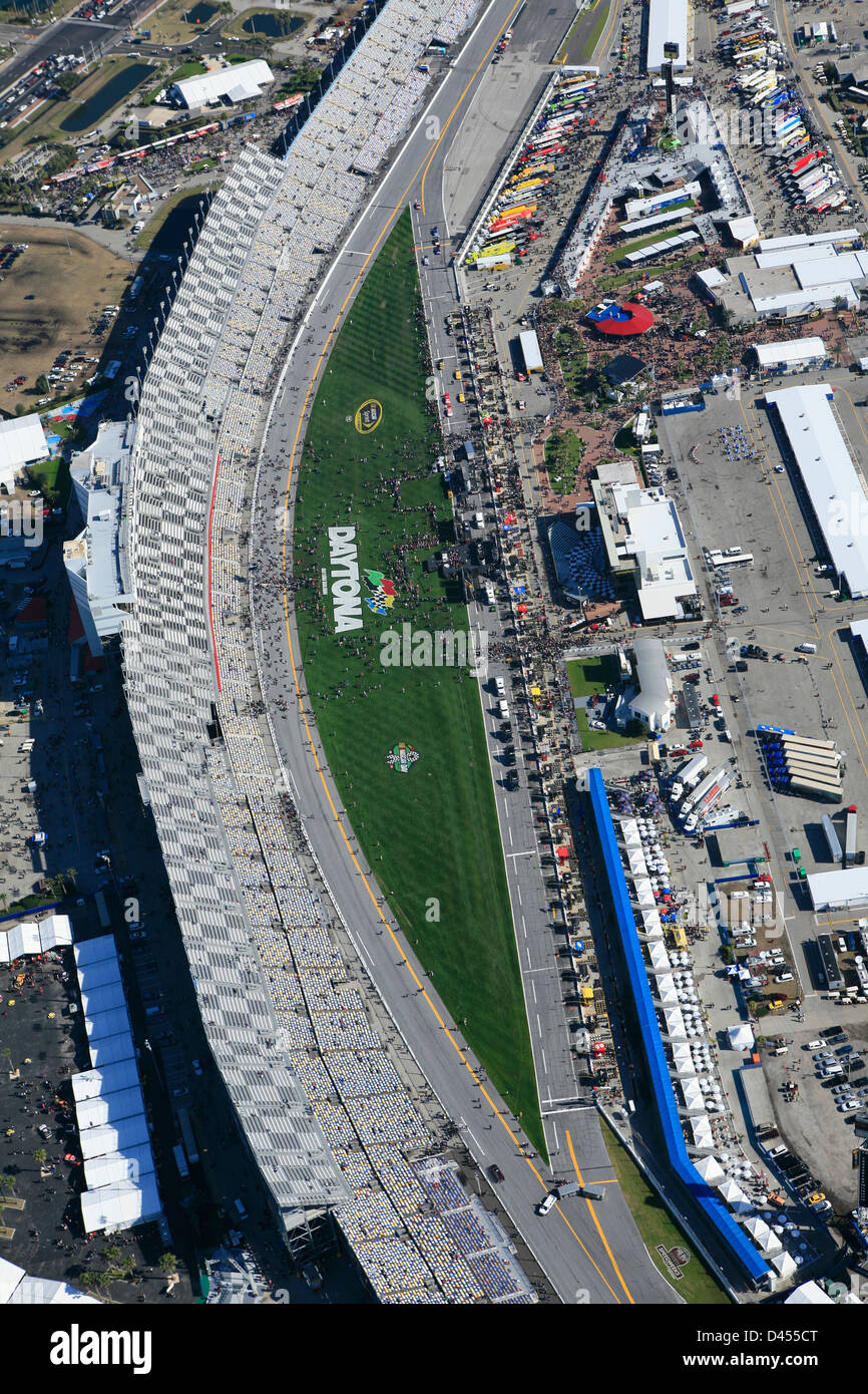 Daytona International Speedway dall'aria Foto Stock