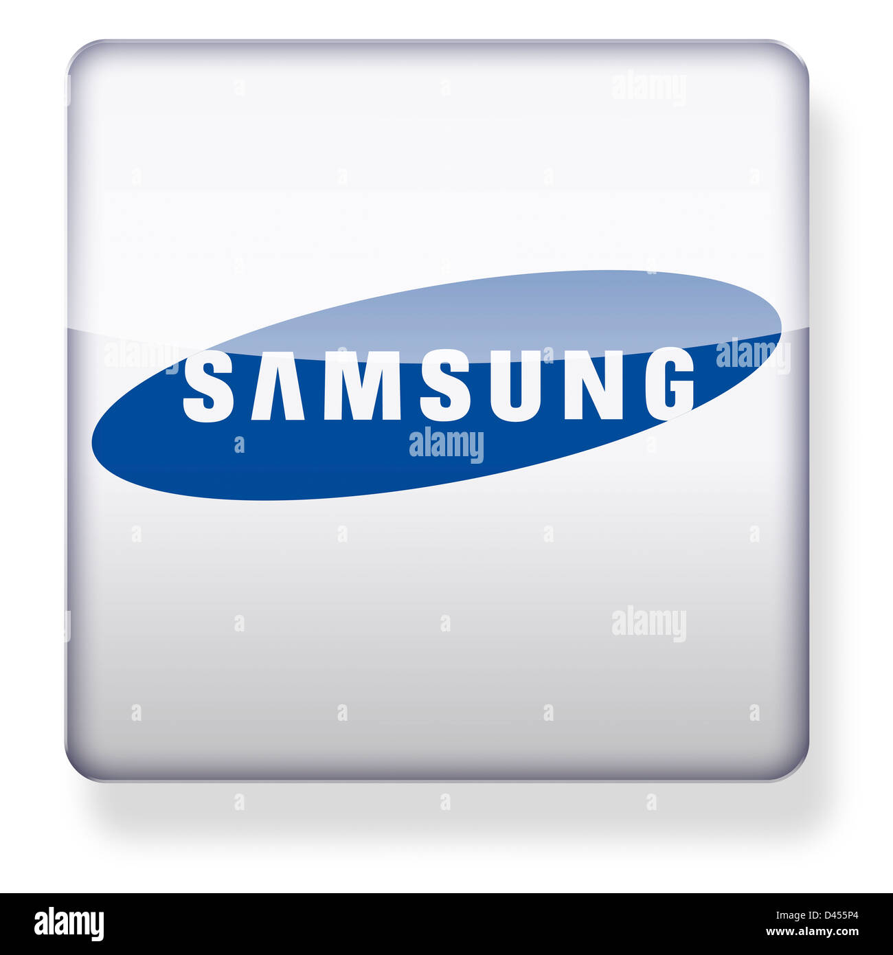 Logo Samsung come l'icona di un'app. Percorso di clipping incluso. Foto Stock