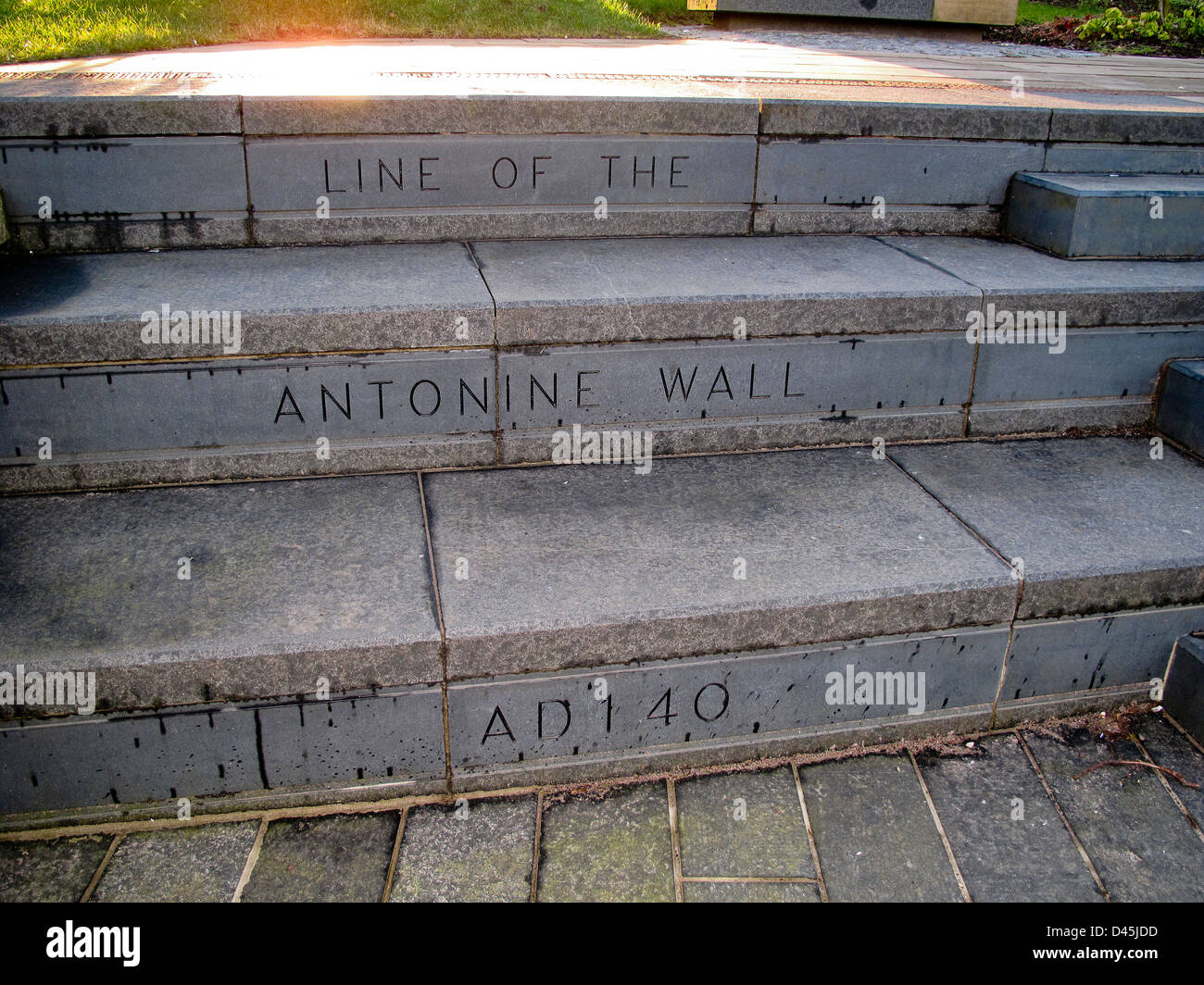 Linea del Antonine Wall Kirkintilloch AD140 Foto Stock