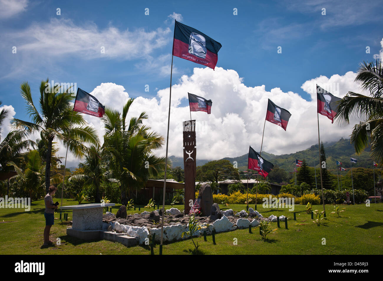 Mururoa test nucleare monumento alle vittime, Papeete Foto Stock