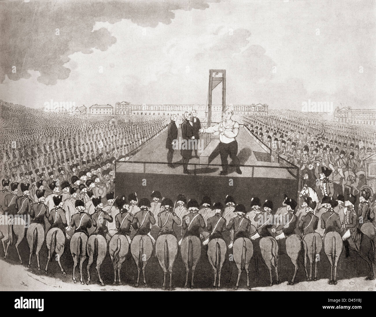 L'esecuzione di Luigi XVI, 21 gennaio 1793, Place de la Révolution, Parigi, durante la Rivoluzione Francese. Foto Stock