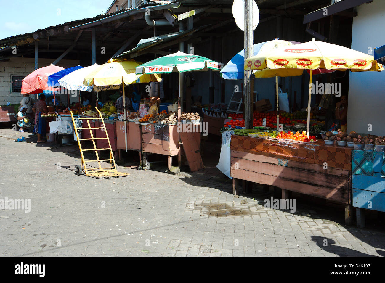 Luogo di mercato PARAMARIBO SURINAME Foto Stock