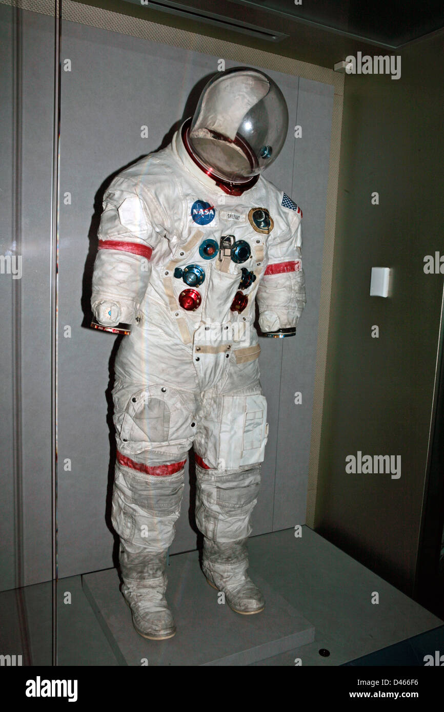 Apollo A7L Spacesuit, al Kennedy Space Center di Cape Canaveral, in Florida, America Foto Stock